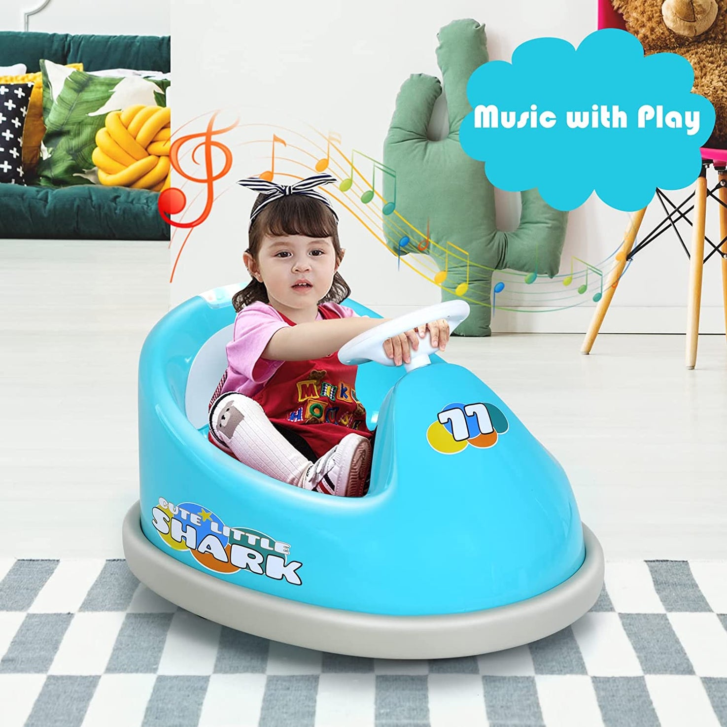 OLAKIDS Kids Ride on Car, 6V Bumper Car Electric Vehicles with 2 Driving Modes