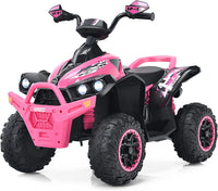 OLAKIDS Kids Ride on ATV, 12V 4 Wheeler Quad Toy Vehicle, Electric Ride on Toy, Battery Powered Wheels Car