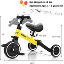 Kids 3 Wheels Tricycles  Wheels with Detachable Pedal OLAKIDS