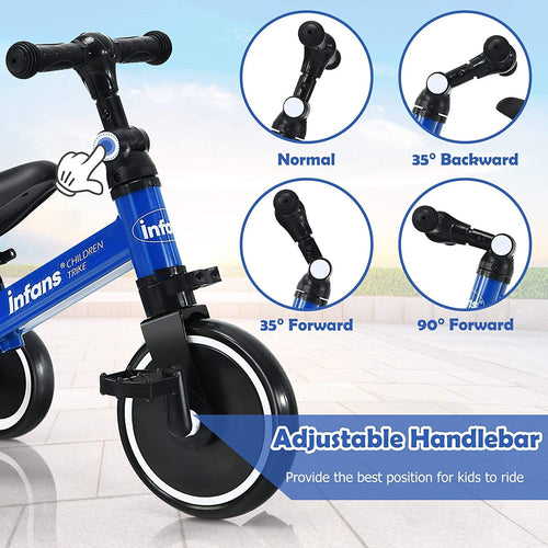 Kids 3 Wheels Tricycles  Wheels with Detachable Pedal OLAKIDS