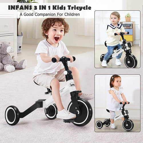 Kids 3 Wheels Tricycles  Wheels with Detachable Pedal OLAKIDS
