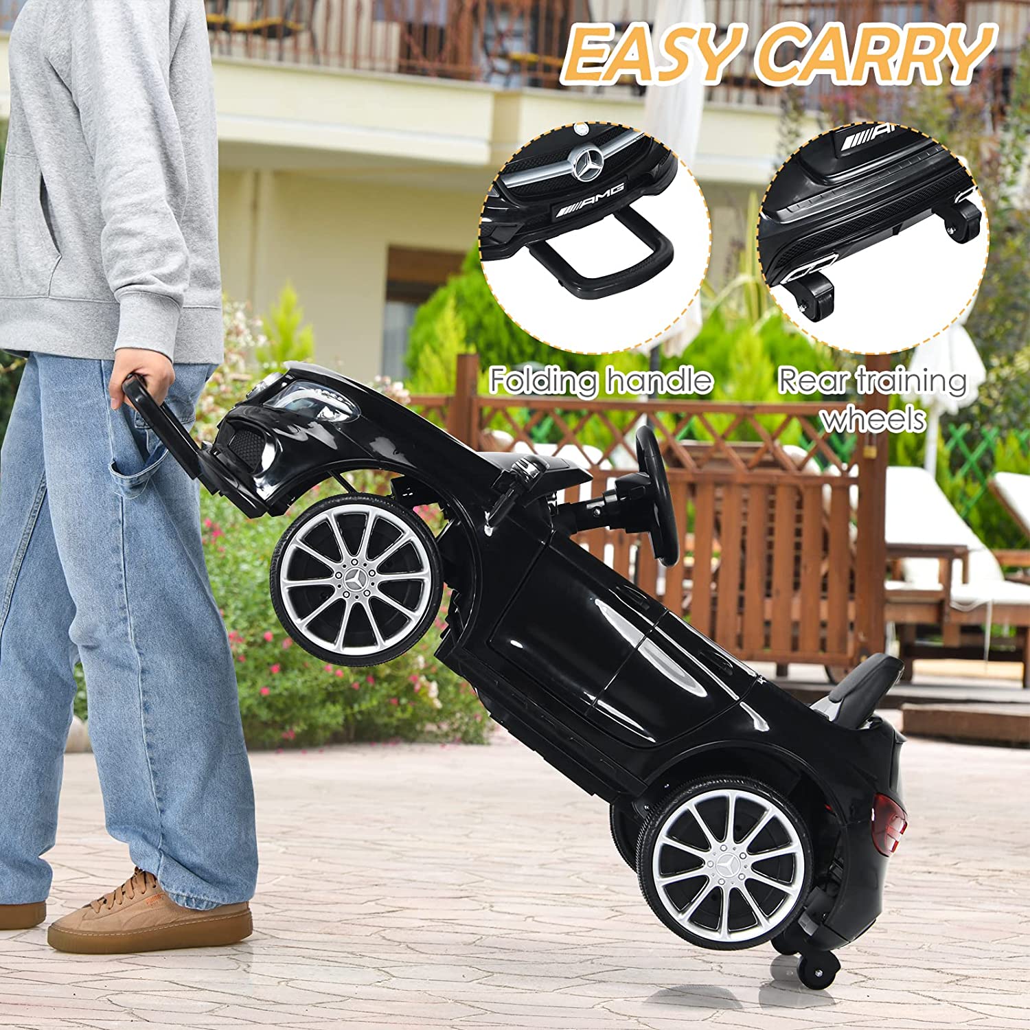 OLAKIDS 12V Electric Kids Ride On Car Licensed Mercedes Benz SL500 Toy Car