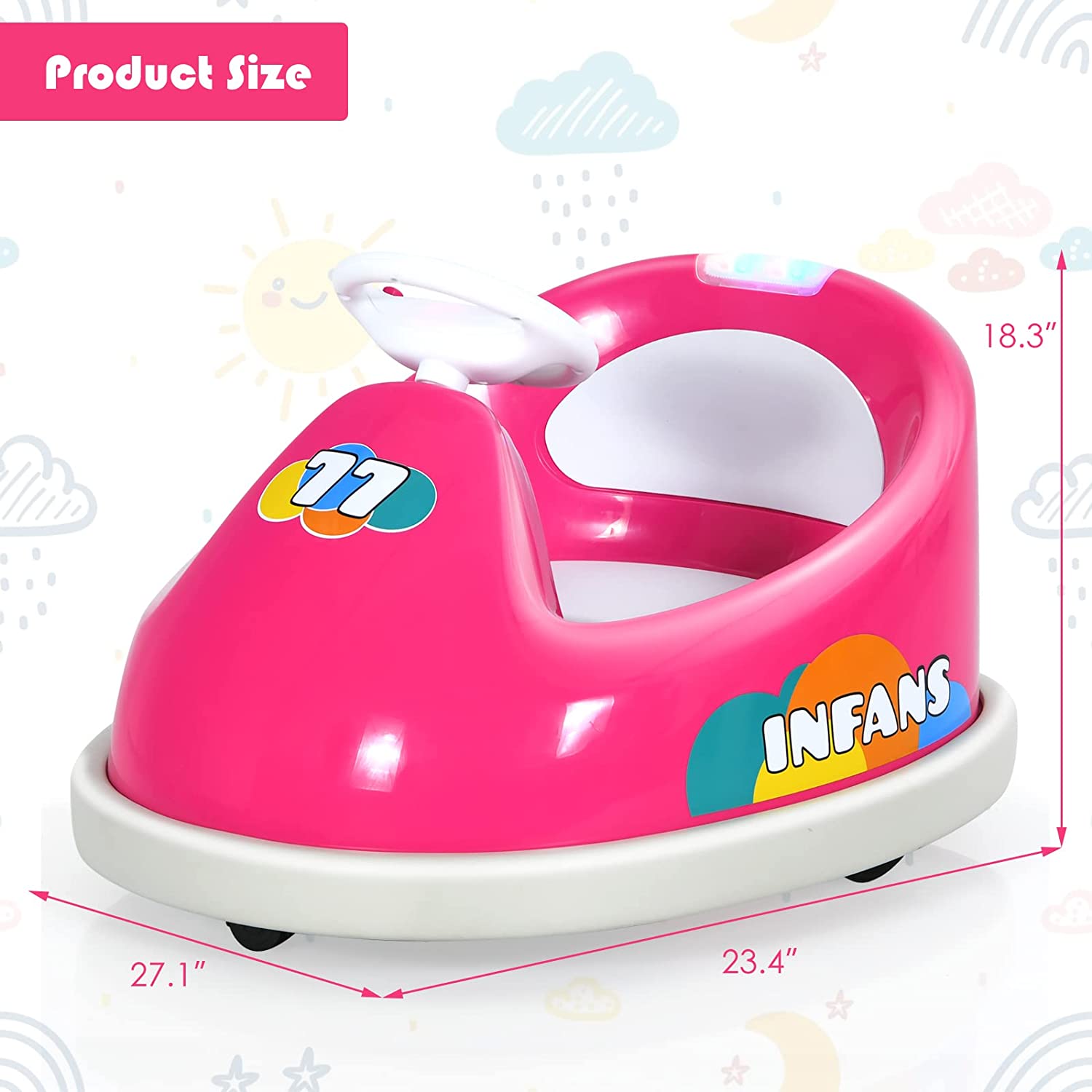 6V Electric Vehicles Ride On Bumper Car Remote Control OLAKIDS