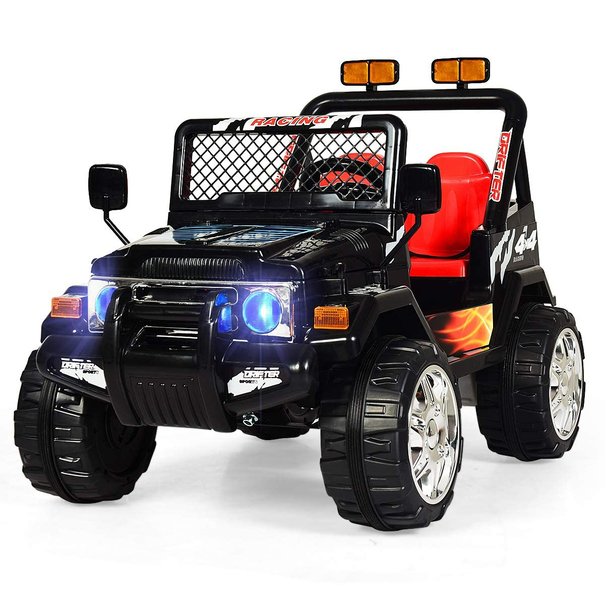 OLAKIDS Kids Ride on Car Truck with Remote Control,12V Battery Powered Electric Cars for Kids w/3 Speeds