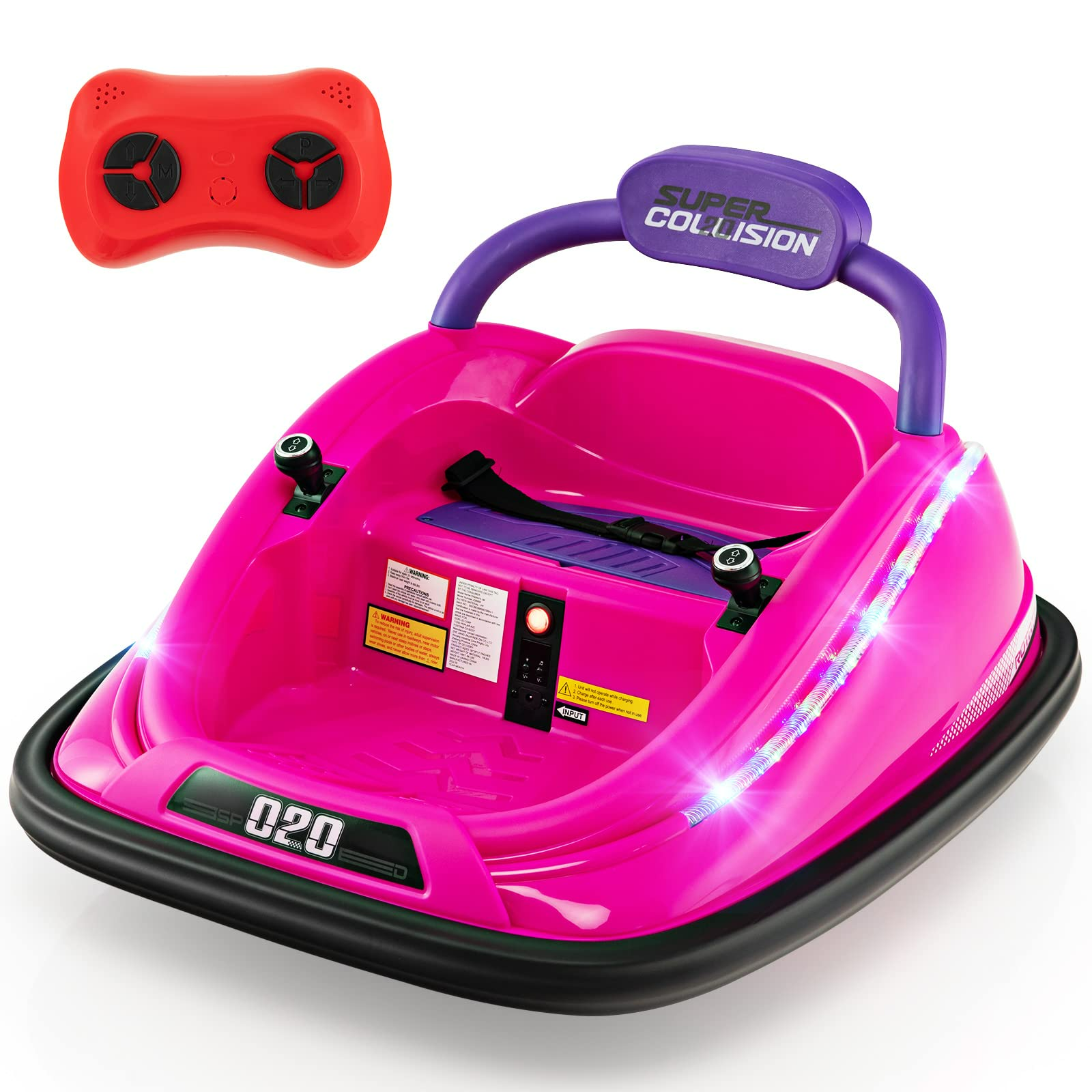 OLAKIDS Bumper Car for Toddlers, 12V Kids Electric Ride on Toy with Remote Control OLAKIDS