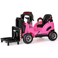 OLAKIDS Ride on Forklift, 12V Kids Electric Vehicle Construction Truck with Remote Control, Liftable Fork and Pallet