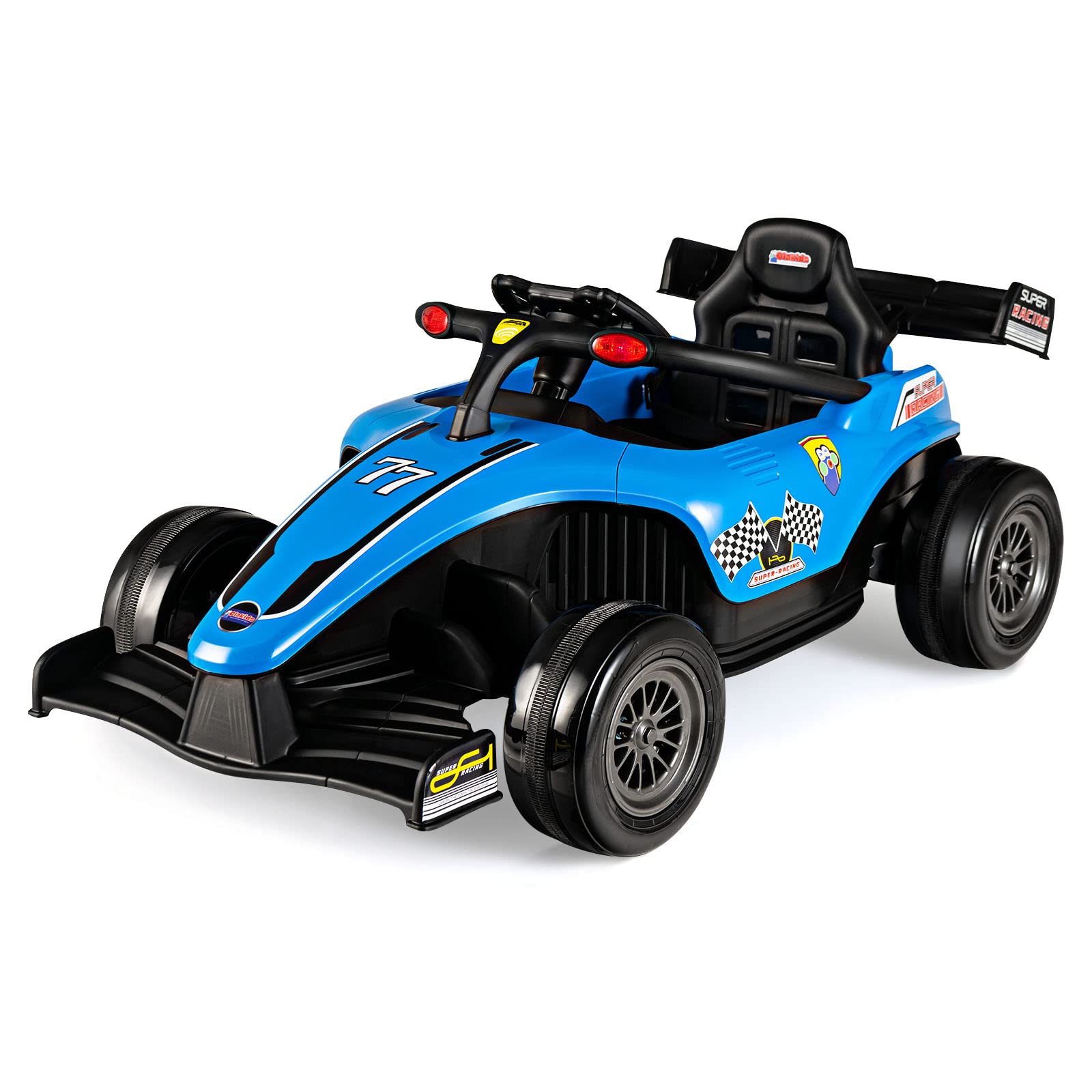 OLAKIDS Kids Ride on Car, 12V F1 Racing Electric Vehicle for Toddlers with Control Remote