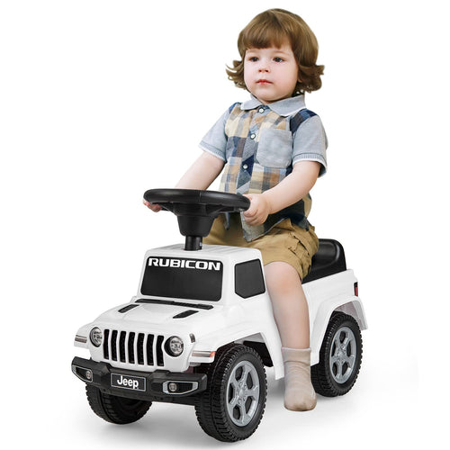 OLAKIDS Kids Ride on Push Car, Licensed Jeep Foot-to-Floor Sliding Toddler Toy with Engine Sound