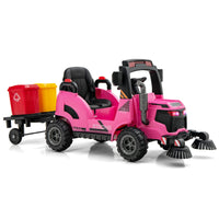 OLAKIDS Ride on Car, 12V 2 in 1 Kids Street Sweeper Truck Electric Vehicle with Remote Control