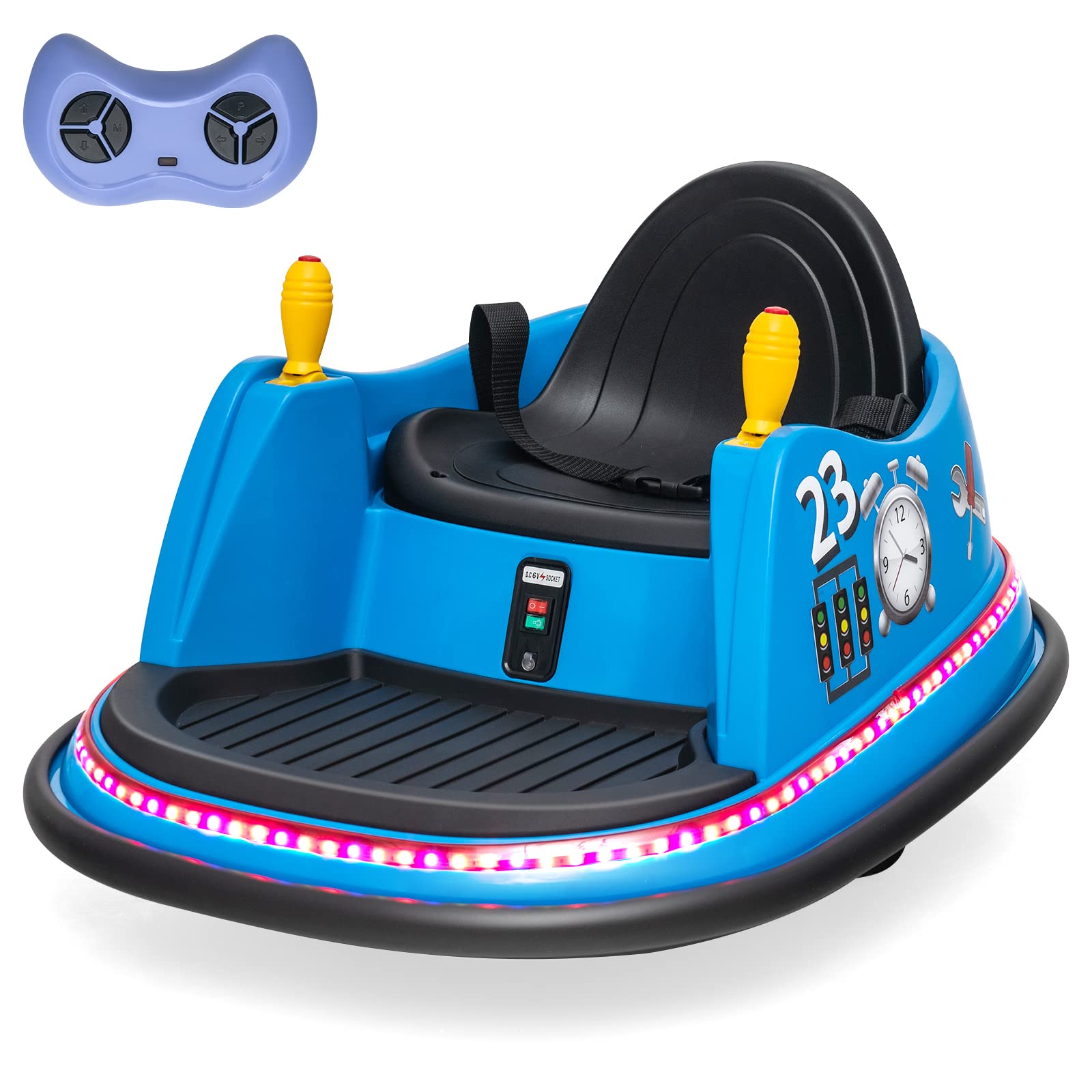 OLAKIDS Ride on Bumper Car for Kids, 6V Electric Toy Vehicle for Toddlers