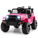 12V Electric Vehicle Car with Remote Control, Toddlers Battery Powered Toy with 2 Speeds, Spring Suspension OLAKIDS