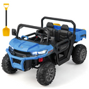 12V Electric Vehicle Dump Truck with Remote Control, Dump Bed and Extra Shovel OLAKIDS
