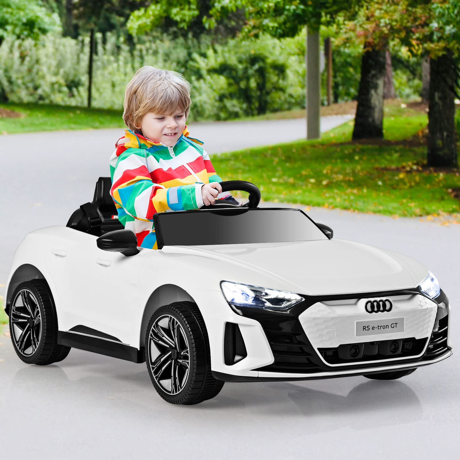 OLAKIDS 12V Kids Ride On Car, Licensed Audi RS e-tron GT Electric Vehicle with Remote Control OLAKIDS
