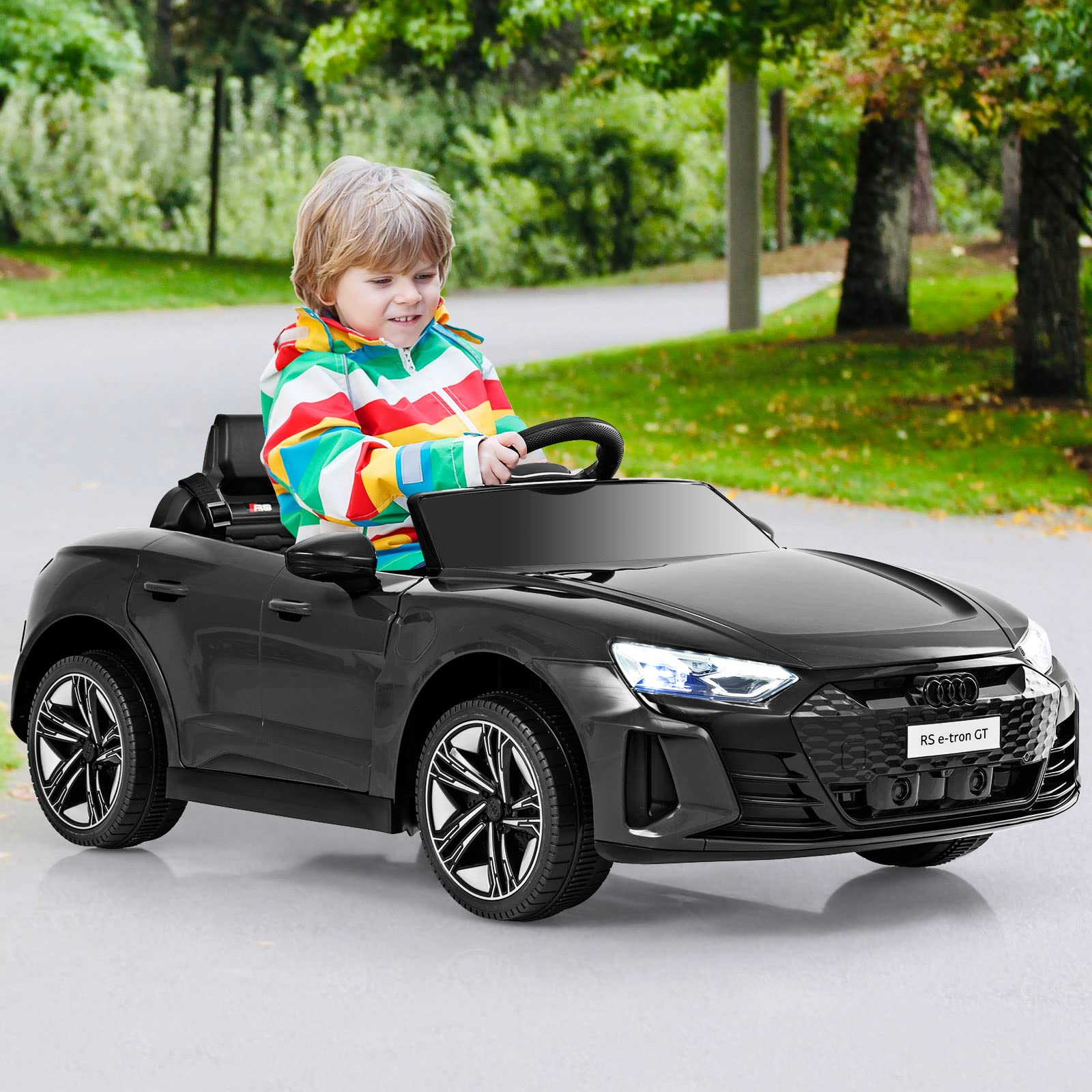 OLAKIDS 12V Kids Ride On Car, Licensed Audi RS e-tron GT Electric Vehicle with Remote Control OLAKIDS