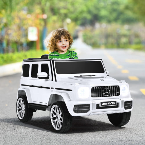 OLAKIDS 12V Kids Ride On Car, Licensed Mercedes Benz G63 Electric Vehicle with Remote Control, Double Open Doors, Music, Bluetooth, 2 Speeds, Wheels Suspension, Battery Powered Driving Toy OLAKIDS