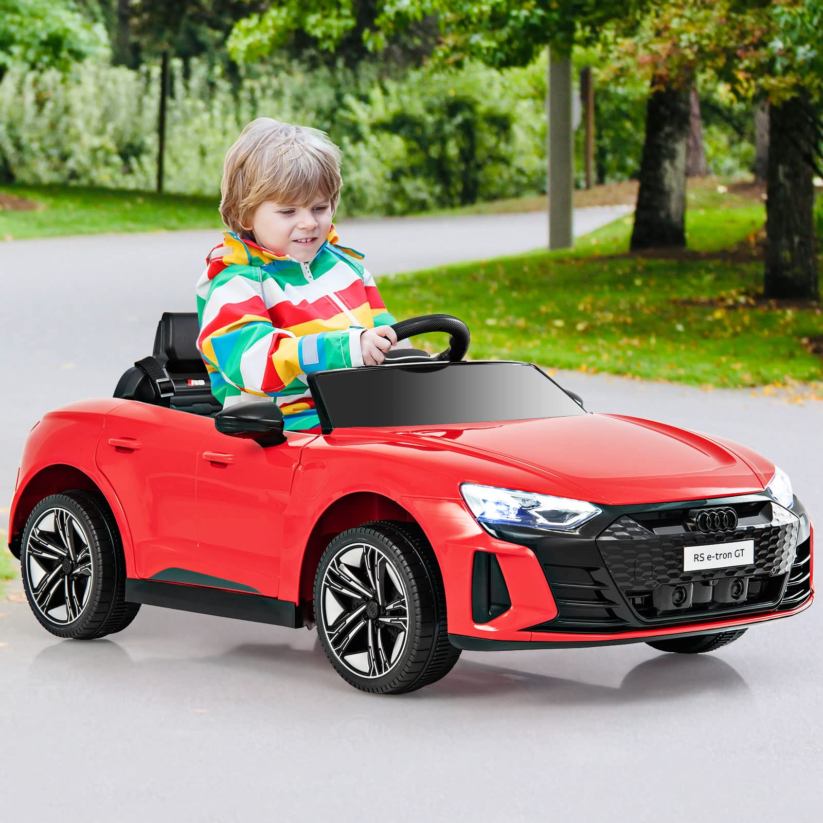 OLAKIDS 12V Kids Ride On Car, Licensed Audi RS e-tron GT Electric Vehicle with Remote Control OLAKIDS