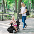 OLAKIDS 4 in 1 Ride on Push Car, Toddlers Stroller Sliding Walking Toy with Horn, Music, Lights, Removable Guardrails and Handle OLAKIDS