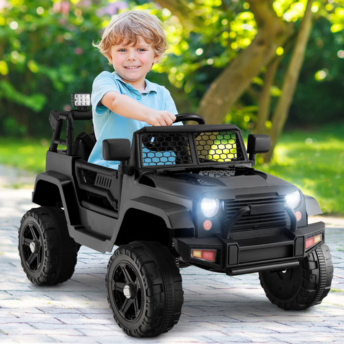 12V Electric Vehicle Car with Remote Control, Toddlers Battery Powered Toy with 2 Speeds, Spring Suspension OLAKIDS