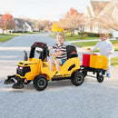 OLAKIDS Ride on Car, 12V 2 in 1 Kids Street Sweeper Truck Electric Vehicle with Remote Control