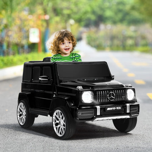 OLAKIDS 12V Kids Ride On Car, Licensed Mercedes Benz G63 Electric Vehicle with Remote Control, Double Open Doors, Music, Bluetooth, 2 Speeds, Wheels Suspension, Battery Powered Driving Toy OLAKIDS