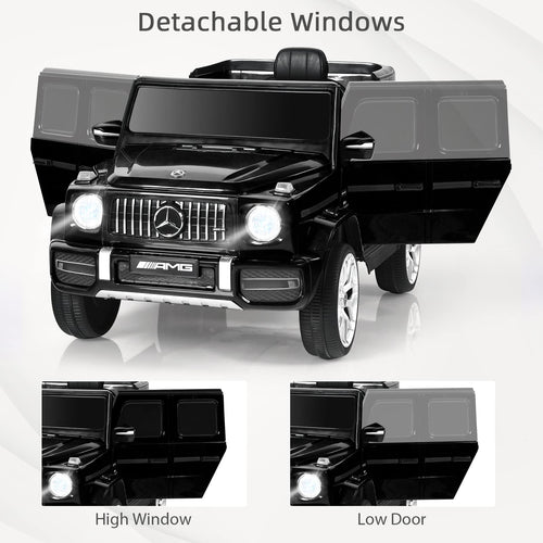 OLAKIDS 12V Kids Ride On Car, Licensed Mercedes Benz G63 Electric Vehicle with Remote Control, Double Open Doors, Music, Bluetooth, 2 Speeds, Wheels Suspension, Battery Powered Driving Toy OLAKIDS