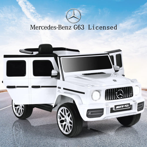 OLAKIDS 12V Kids Ride On Car, Licensed Mercedes Benz G63 Electric Vehicle with Remote Control, Double Open Doors, Music, Bluetooth, 2 Speeds, Wheels Suspension, Battery Powered Driving Toy OLAKIDS
