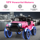 12V Electric Vehicle Car with Remote Control, Toddlers Battery Powered Toy with 2 Speeds, Spring Suspension OLAKIDS