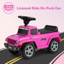 OLAKIDS Kids Ride on Push Car, Licensed Jeep Foot-to-Floor Sliding Toddler Toy with Engine Sound