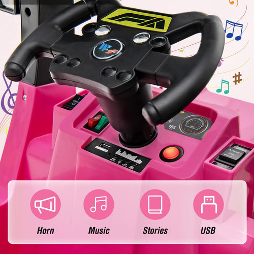 OLAKIDS Ride on Car, 12V 2 in 1 Kids Street Sweeper Truck Electric Vehicle with Remote Control