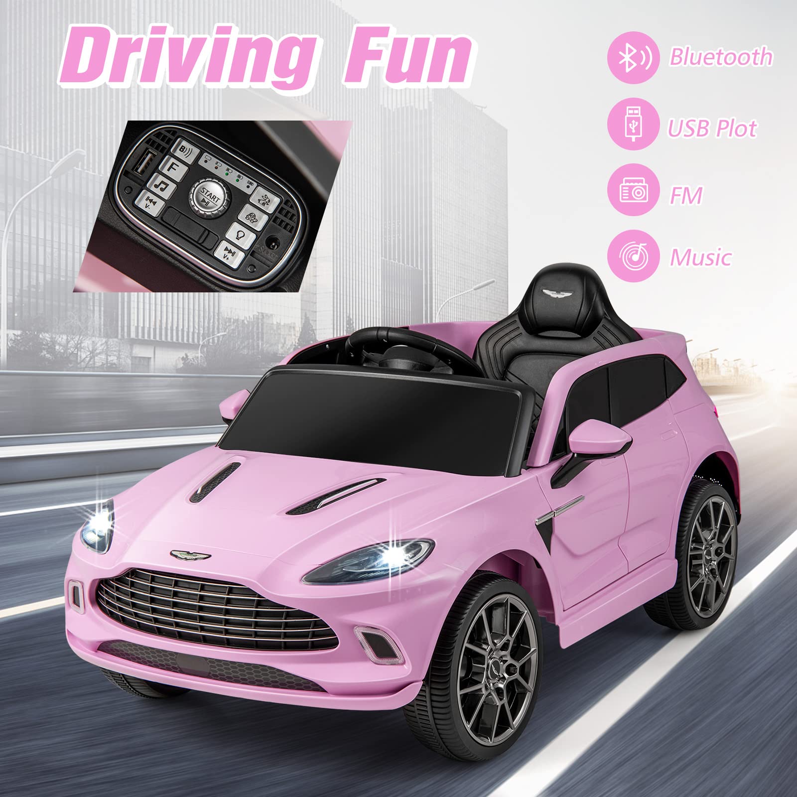 OLAKIDS Kids Ride on Car, 12V Electric Vehicle with Remote Control