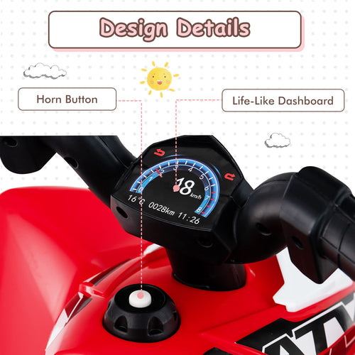 OLAKIDS Kids Ride On ATV, 6V Electric Vehicle for Toddlers, 4 Wheeler Battery Powered Motorized Quad Toy Car OLAKIDS