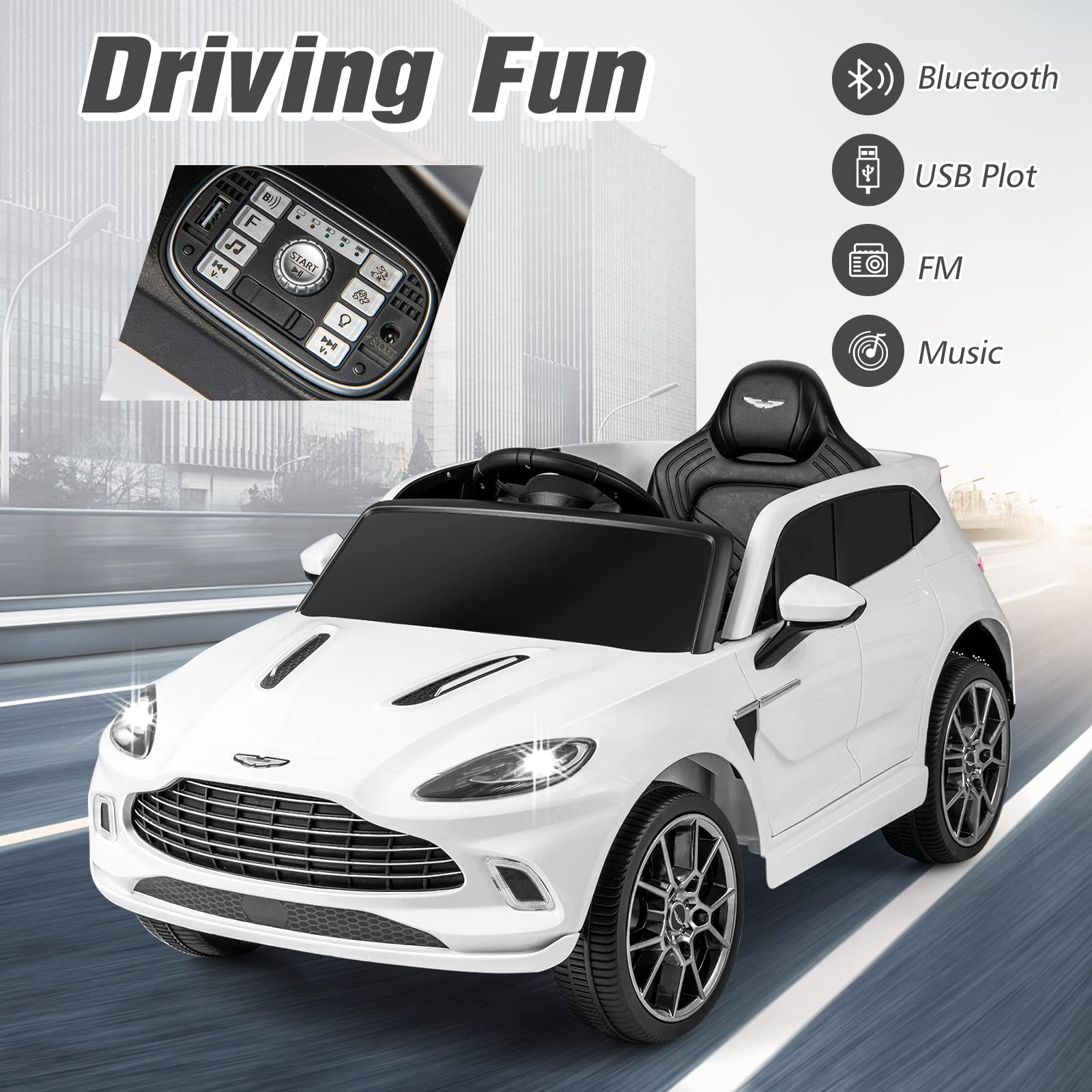 OLAKIDS Kids Ride on Car, 12V Electric Vehicle with Remote Control