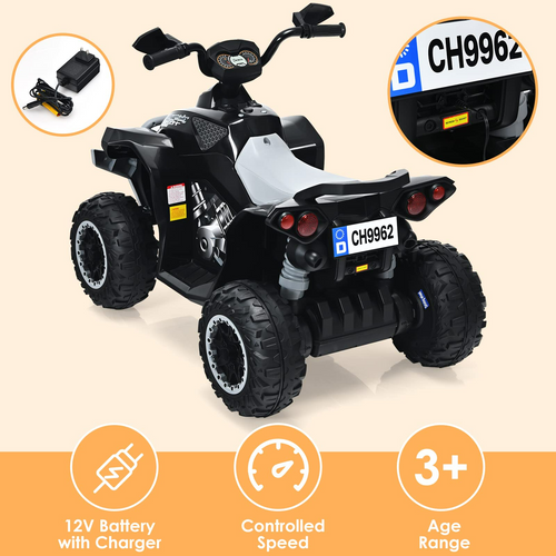 OLAKIDS Ride On ATV, 12V 4 Wheeler Battery Powered Toy Car for Toddlers OLAKIDS