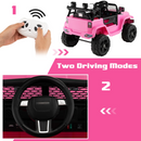 12V Electric Vehicle Car with Remote Control, Toddlers Battery Powered Toy with 2 Speeds, Spring Suspension OLAKIDS