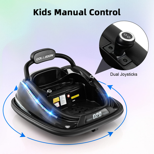 OLAKIDS Bumper Car for Toddlers, 12V Kids Electric Ride on Toy with Remote Control OLAKIDS