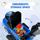 OLAKIDS 4 in 1 Ride on Push Car, Toddlers Stroller Sliding Walking Toy with Horn, Music, Lights, Removable Guardrails and Handle OLAKIDS
