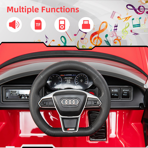 OLAKIDS 12V Kids Ride On Car, Licensed Audi RS e-tron GT Electric Vehicle with Remote Control OLAKIDS