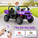12V Electric Vehicle Dump Truck with Remote Control, Dump Bed and Extra Shovel OLAKIDS