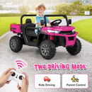 12V Electric Vehicle Dump Truck with Remote Control, Dump Bed and Extra Shovel OLAKIDS