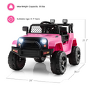 12V Electric Vehicle Car with Remote Control, Toddlers Battery Powered Toy with 2 Speeds, Spring Suspension OLAKIDS