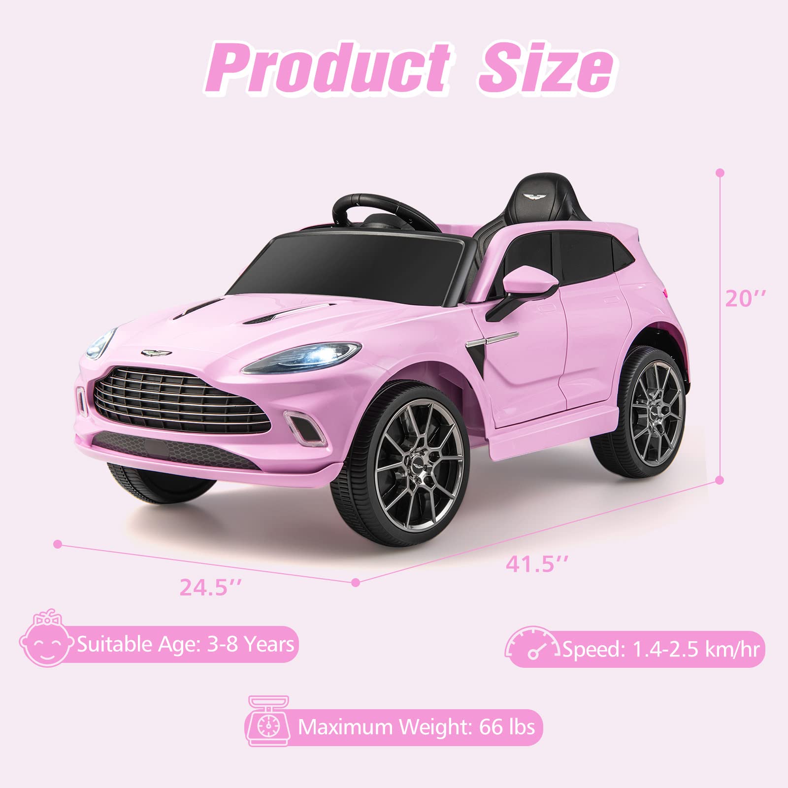 OLAKIDS Kids Ride on Car, 12V Electric Vehicle with Remote Control