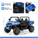 12V Electric Vehicle Dump Truck with Remote Control, Dump Bed and Extra Shovel OLAKIDS