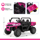 12V Electric Vehicle Dump Truck with Remote Control, Dump Bed and Extra Shovel OLAKIDS