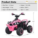 OLAKIDS Ride On ATV, 12V 4 Wheeler Battery Powered Toy Car for Toddlers OLAKIDS