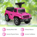 OLAKIDS Kids Ride on Push Car, Licensed Jeep Foot-to-Floor Sliding Toddler Toy with Engine Sound