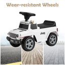 OLAKIDS Kids Ride on Push Car, Licensed Jeep Foot-to-Floor Sliding Toddler Toy with Engine Sound
