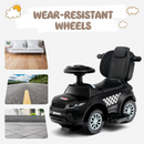 OLAKIDS 4 in 1 Ride on Push Car, Toddlers Stroller Sliding Walking Toy with Horn, Music, Lights, Removable Guardrails and Handle OLAKIDS